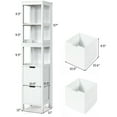 thumbnail image 2 of Gymax Bathroom Floor Cabinet Multifunctional Storage Organizer 5Tier Shelves&2 Drawers, 2 of 10