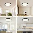 thumbnail image 5 of Jopath 16 Inch Dimmable LED Flush Mount Ceiling Light, Modern Ultra Thin Flat Round Fixtures for Low Ceiling Bedroom Kitchen Hallway Basement Closet(Black 4-Pack), 5 of 8