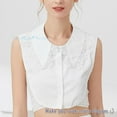 thumbnail image 2 of LoudSung False Collar Detachable Blouse Fake Collar Half Shirts Classic Ruffle Designed Top Elegant for Women Girls, 2 of 7