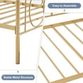 thumbnail image 7 of VECELO Twin Size Metal Daybed with Headboard, Metal Slats Support/Easy Assembly, No Box Spring Needed, Gold, 7 of 7