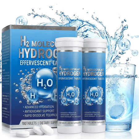 Hydrogen Water Tablets Suitable for Men and Women, 100 Count