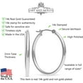 thumbnail image 3 of 14k White Gold Hoop Earrings, Timeless Style for Women Perfect for Daily Wear and Special Occasions, 3 of 11