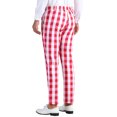 thumbnail image 3 of INSPIRE CHIC Plaid Pants for Men's Regular Fit Flat Front Business Contrast Color Trousers, 3 of 6