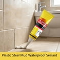 thumbnail image 2 of Plastic Steel Mud Waterproof Sealant, Multifunctional Waterproof White Caulk with Scraper, Quick-Drying, Anti-Crack, for Kitchen,Bathroom, Sink Window,Tile,Wall & Baseboard, 2 of 7