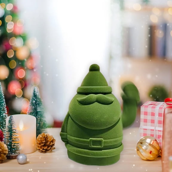 YIMWNYI Santa Claus Rocker Decoration, Christmas Holiday Figurine with Waving Hand, USB Powered or Battery Operated Christmas Decor for Home, Office, and Party Celebrations