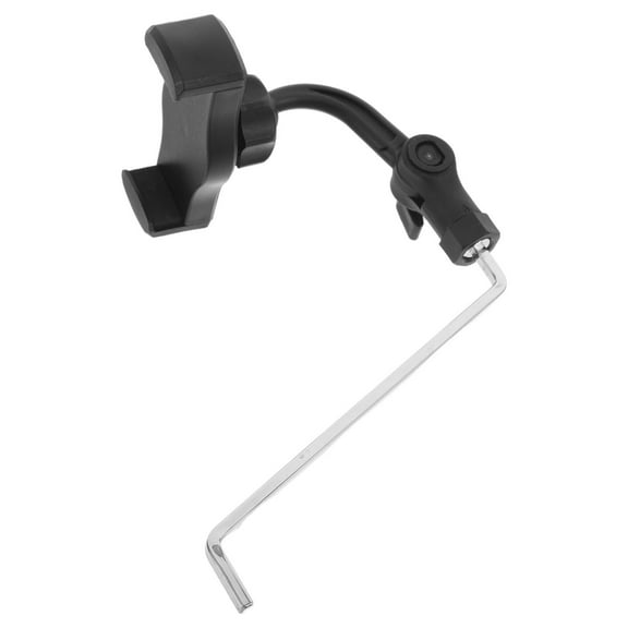 Hemoton Alto Saxophone Lyre Phone Holder for Marching Band Music, Secure Phone Mount with Lyre Clip, Easy Sheet Music Reading, Black