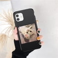 thumbnail image 1 of Para iPhone 11 12 13 14Pro Max Cute Funny Animal Pattern Black Phone Case XR 12 13 Mini XS Max X 7 8 Plus Soft Cartoon Back Cover Tan Jianjun unisex, 1 of 2