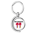 thumbnail image 1 of Dont Tread On Me Art Deco Fashion Rotating Keychain Metal Keyring Holder, 1 of 2