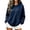 Dark Blue 26#, variant on Women's Crew Neck Leopard Print Sweatshirt, Long Sleeve Loose Fit Pullover Top, Soft Casual Fall Winter Tunic Blouse, Trendy Printed Basic Shirt for Everyday Wear Coffee S