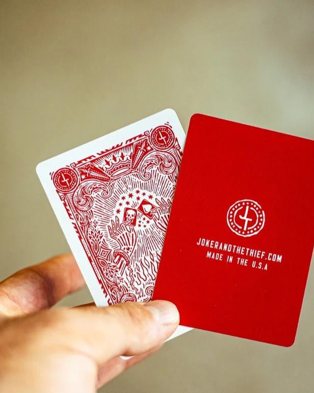 Blood Red Edition (V2 2019) Playing Cards by Joker and the Thief
