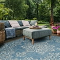 thumbnail image 3 of SAFAVIEH Courtyard Clodagh Medallion Indoor/Outdoor Area Rug, Navy/Grey, 6'7" x 9'6", 3 of 6