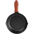Lodge Cast Iron Skillet with Red Mini Silicone Hot Handle Holder, 8-inch 8 Inch Bundle - image 3 of 5