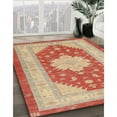 thumbnail image 3 of Ahgly Company Machine Washable Indoor Square Traditional Fire Engine Red Area Rugs, 6' Square, 3 of 7