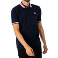 thumbnail image 2 of Fila Faraz Tipped Rib Polo Shirt, Blue, 2 of 5