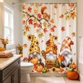 thumbnail image 6 of Gnomes Fall Shower Curtains for Bathroom, Maple Leaf Thanksgiving Pumpkins Orange Waterproof Fabric Shower Curtain, Decorative Bathroom Curtain for Bathtub, 72"x84", No Hooks Included, 6 of 9