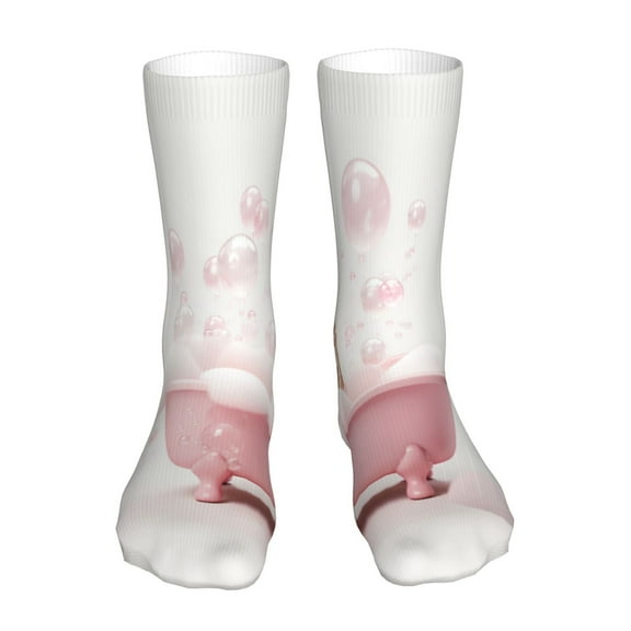 Gaeub Cute Bathtub Print Sports Socks,No Heel Casual Mid-Tube Socks,Crew Socks for Women and Man For Trouser, Dress, Business