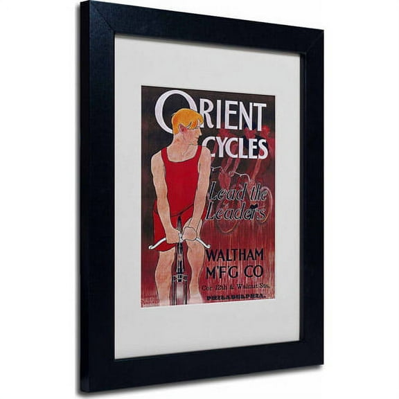 Trademark Fine Art "Bike 42" Matted Framed Art by Vintage Apple Collection, Black Frame