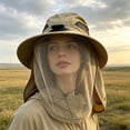 thumbnail image 5 of Luckky Solar Powered Fan Sun Hat with Wide Brim & Mesh Breathable Design,Adjustable UV Protection Outdoor Sun Hat for Men Women,Cooling Fan Hat for Fishing Gardening Hiking Camping Beach Travel, 5 of 6