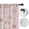 thumbnail image 4 of Blackout Kids Curtains,Pink Boho Bohemia Rainbow Hearts Pattern Childrens Insulated Curtains Set Of 2,Bedroom Essentials,Toddler Room Decor 52x84in(132x213cm), 4 of 5