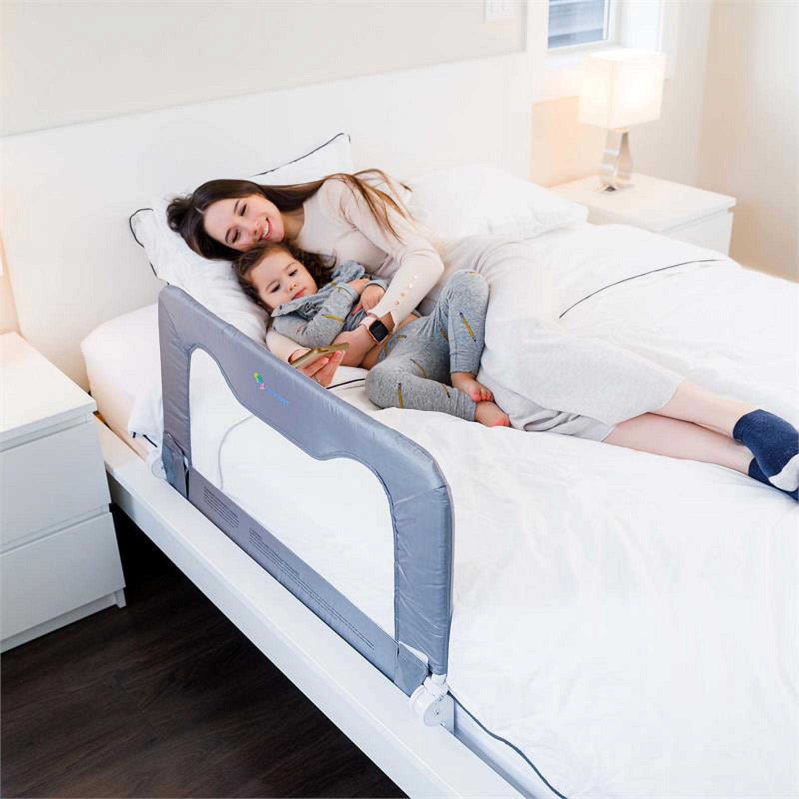 TotCraft Cecily 3 ft. Toddler Bed Rail for All Bed Size - Grey