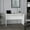 White, variant on 47" Wide White Desk - Modern Simple Table For Bedroom, Living Room, Home. Ample Workspace, Structure. Easy Assembly. Ideal Office, Kitchen Use Laptop & Computer Work Table. Spacious Design,