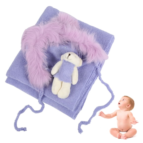 Accesorios 3 Uds Atrezos Para Fotografía De Bebés Sombrero Manta Abrigo Conjunto De Juguete Ropa De Disfraz Para Recién Nacido