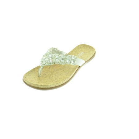 Kenneth Cole Reaction Womens Glam-Athon Faux Leather Thong Flip-Flops