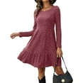thumbnail image 4 of Sngxgn Womens Summer Deep V Neck Knotted Tiered Elegant Mini Short Swing Skater Dresses(RD1,XXL), 4 of 4