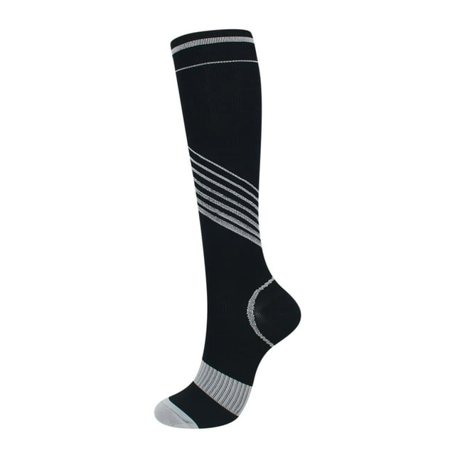 Dsscvnef Chaussettes de Compression Bande de Couleur Chaussettes de Compression Hommes et Femmes Chaussettes Élastiques Chaussettes Thermiques pour Femmes Chaussettes Invisibles