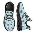 thumbnail image 1 of Zapatillas de deporte de malla con estampado de huellas de perro para mujer, transpirables, suaves, planas, con cordones, informales, con plataforma, 1 of 6