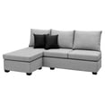 thumbnail image 4 of Sala Esquinera El Bazar Store Bergen Gris plata 180x140 cm Lado derecho e Izquierdo Lino nacional, 4 of 7