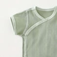 thumbnail image 4 of Mifsaly Newborn Baby Bodysuit Short Sleeve Ribbed Cotton Bodysuits Infant Soft Breathable Daily Outfits, 4 of 5