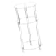 thumbnail image 3 of Mesa auxiliar de acrílico transparente, escritorio de almacenamiento simple, mueble de noche, mesa auxiliar redonda pequeña compacta para mesita de, 3 of 9