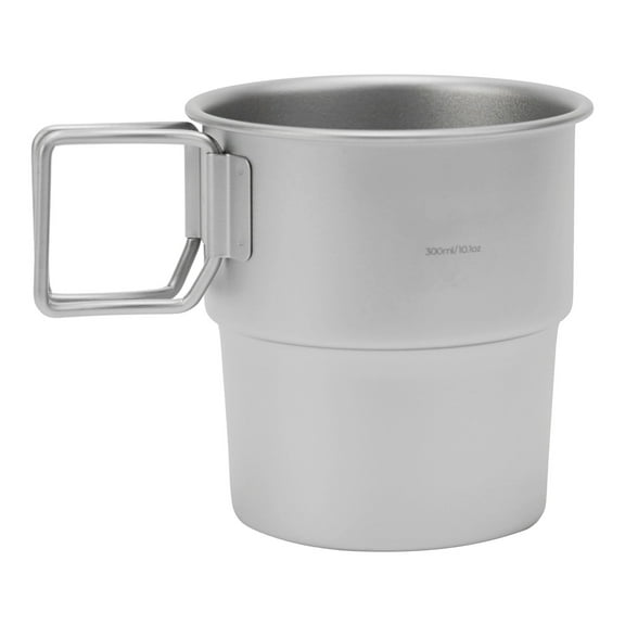 300Ml Titanium Coffee Cup with Lid Stackable Mug for Outdoor Camping Backpacking