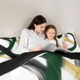 thumbnail image 5 of Castle Fairy Minimalism Stripes Full Size Comforter Sets,Black Green Gold Bedding Sets, 5 of 8
