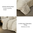 thumbnail image 4 of EvJk 7 Piece Ruched Pleat Comforter Set, Camel Romantic Bed in a Bag, King, 4 of 8