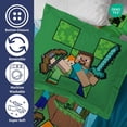 thumbnail image 3 of Juego de funda nórdica Jay Franco Minecraft de 3 piezas, tamaño queen size, azul, 3 of 7