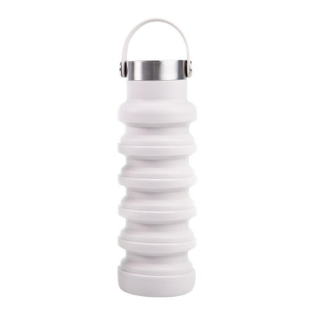 

Outdoor Large-Capacity Silicone Folding Portable Sports Water Bottle White travel goods