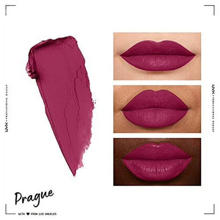 NYX PROFESSIONAL MAKEUP Soft Matte Lip Cream, Lightweight Liquid Lipstick -  Prague (Matte Merlot) - Walmart.com