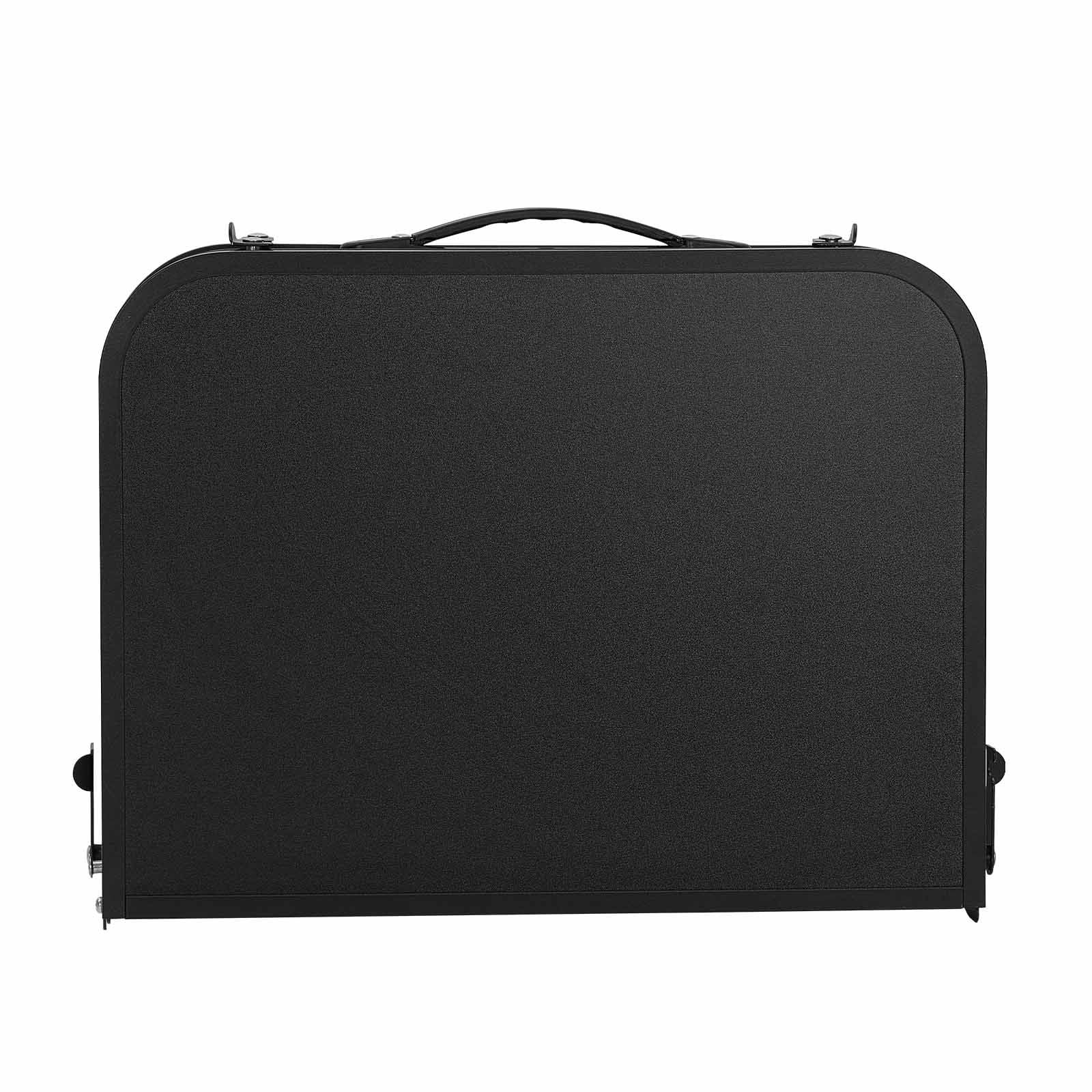 Folding Camping Table, Adjustable Height Portable Side Tables, Aluminum MDF Beach Table with Mesh Layer, Carrying Handle, Lightweight Compact for Outdoor Picnic BBQ Cooking, 24x16in, Black