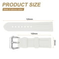 thumbnail image 2 of Uxcell Silicone Watch Band 24mm Quick Release Flexible Soft Rubber H-type Watch Strap with Stainless Steel Silver Clasp Replacement Wristband for Men, White, 2 of 6