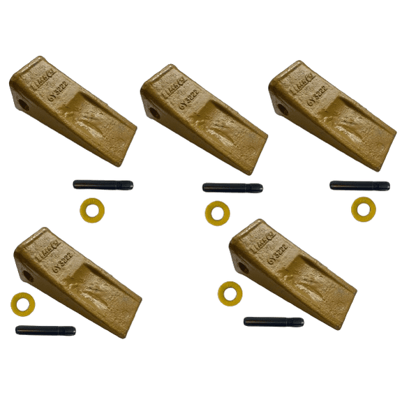 6Y3222 Cat Style J225 Bucket Tooth With Pin & Keeper (Set of 5)