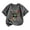 Dark Gray, variant on Girls Crew Neck Printed Short Sleeve T-shirt for Back to School,Comfortable Casual Kids Tops,Matches Pants and Skirts