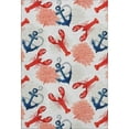 thumbnail image 2 of Addison Rugs Mayfield Washable Coastal Lobster/anchor Ivory Rectangle Rug, 10' x 14', 2 of 6