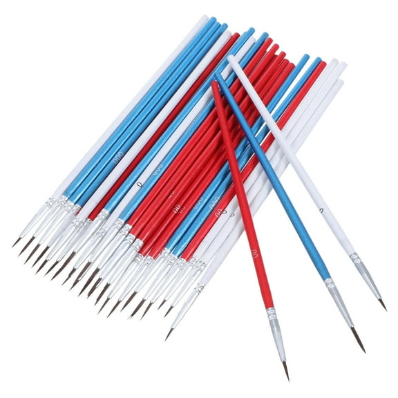 Masteelf 30pcs Fine Line Painting Pen Detail Brushes Liner Paint Brushes Small Brushes Micro Detailing Brushes For Miniature Art Model Painting Accessories