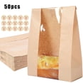 thumbnail image 1 of XIPYYKM 50 Pcs Paper Bread Bags for Home Sourdough Bread Bakery Storage Bags with Window, Large Bakery Loaf Bags for Baked Goods Packaging, Label Seal Sticker Included (12 x 5 Inch), 1 of 9