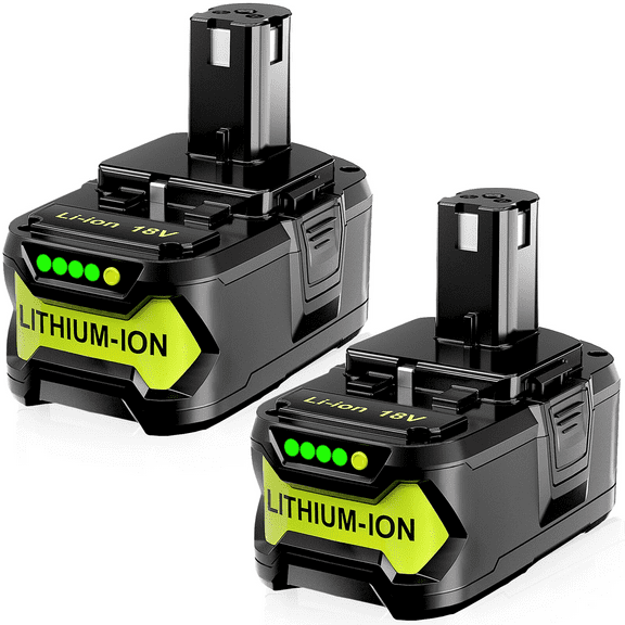 2Packs 8.0Ah Battery Replacement for Ryobi 18V Battery, Lithium ion Batteries for Ryobi One 18V Cordless Tools P108 P107 P105 P102