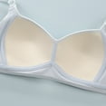 thumbnail image 3 of Paiyanr Tween Girls' Cotton Bras Gathered and Breathable Developmental Underwear without Steel Rings Light Blue, 3 of 8