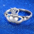 thumbnail image 3 of K-KED Elegant 925 Silver Plated Ring Women Crown Heart Delicate Jewelry Sz 6-10-6, 3 of 6