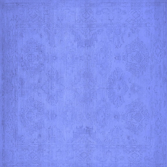 Ahgly Company Indoor Square Oriental Blue Industrial Area Rugs, 3' Square